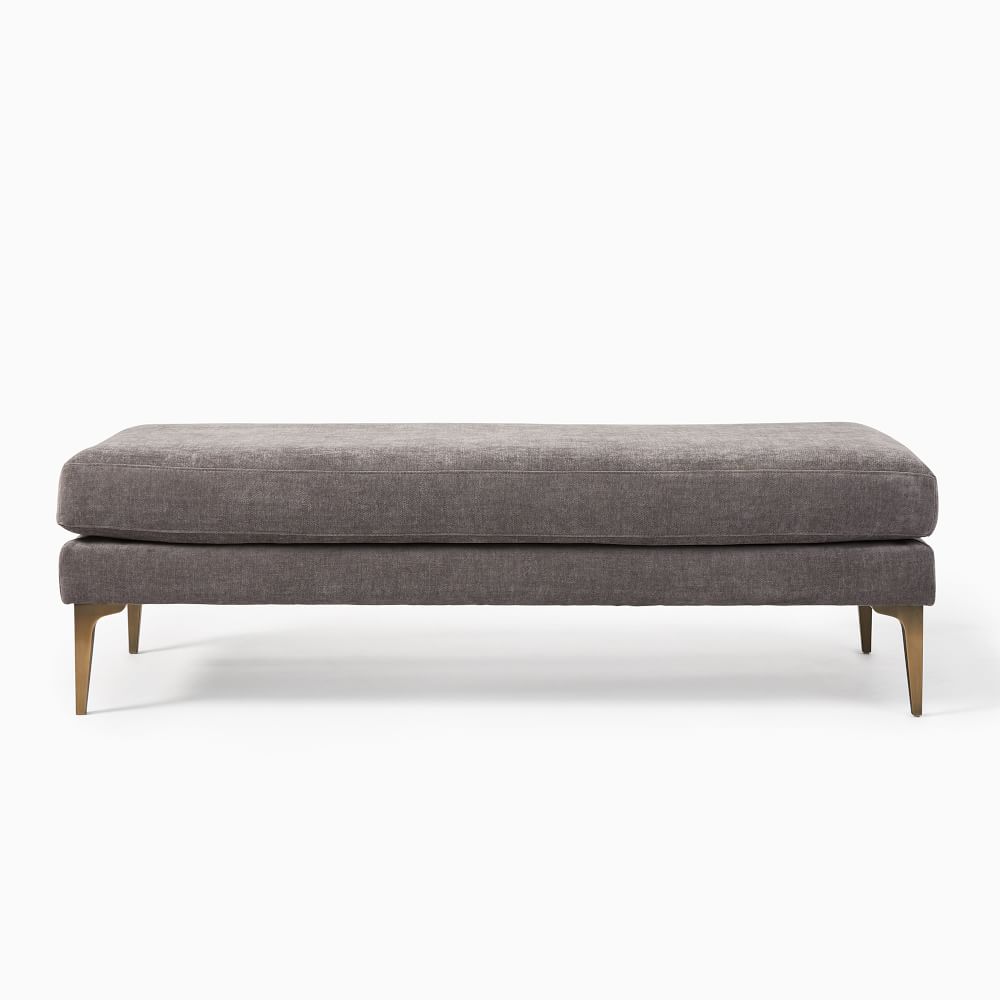 West elm velvet bench discount